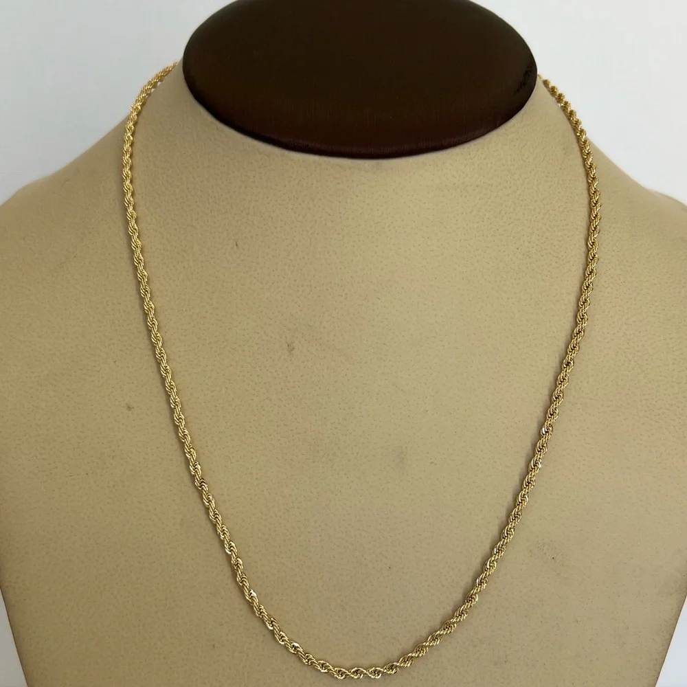 14k gold filled rope necklace - Picture 1 of 5